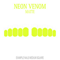 Neon Venom neon green French tip nails