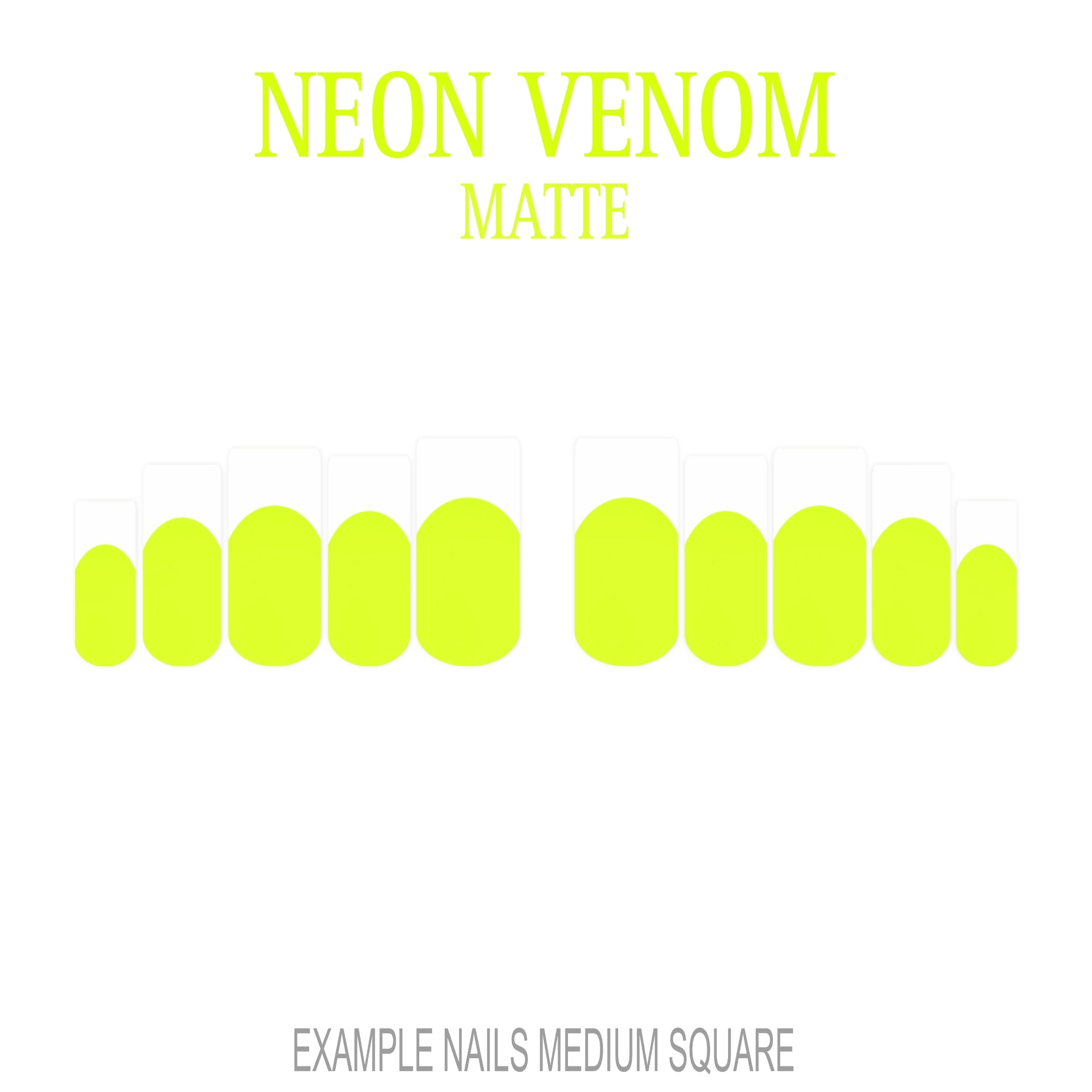 Neon Venom neon green French tip nails