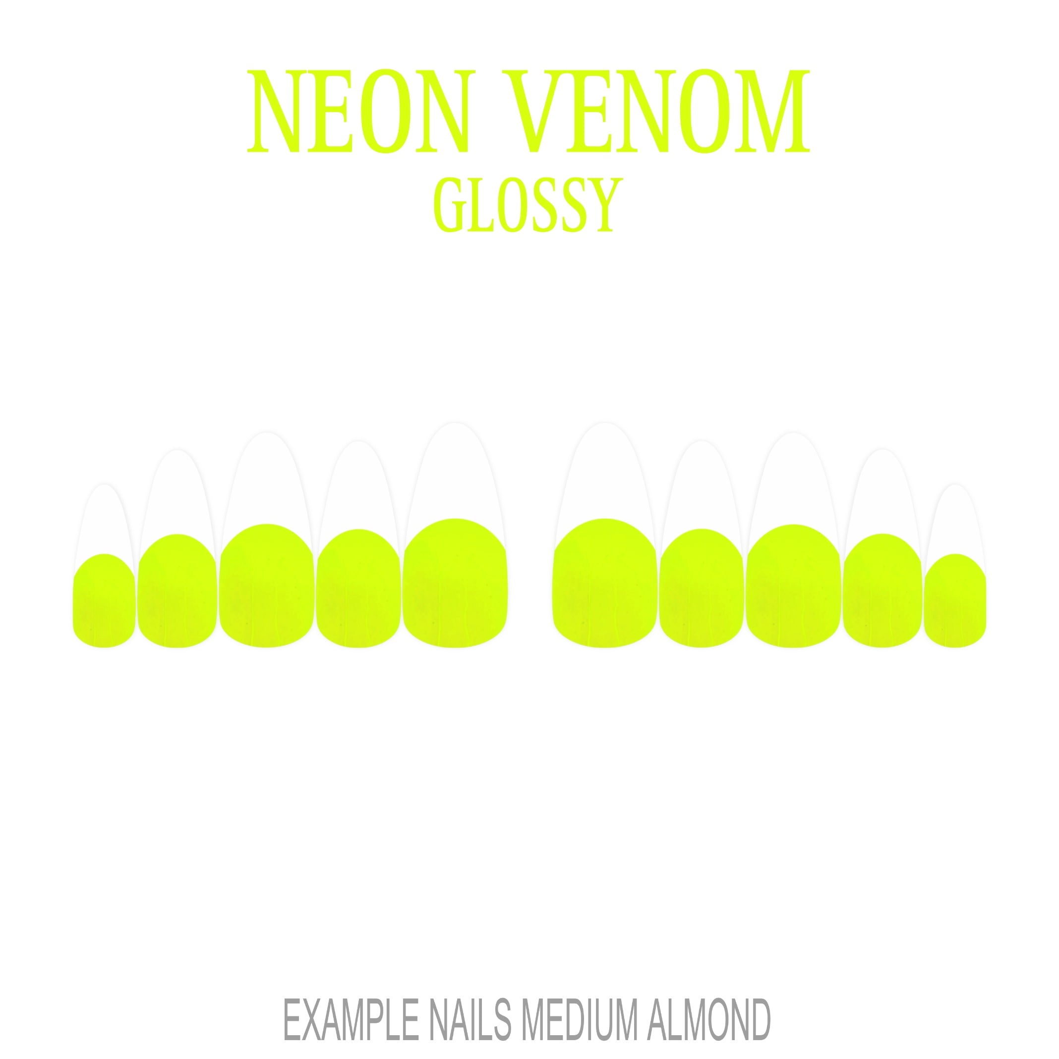 Neon Venom neon green French tip nails