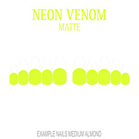 Neon Venom neon green French tip nails