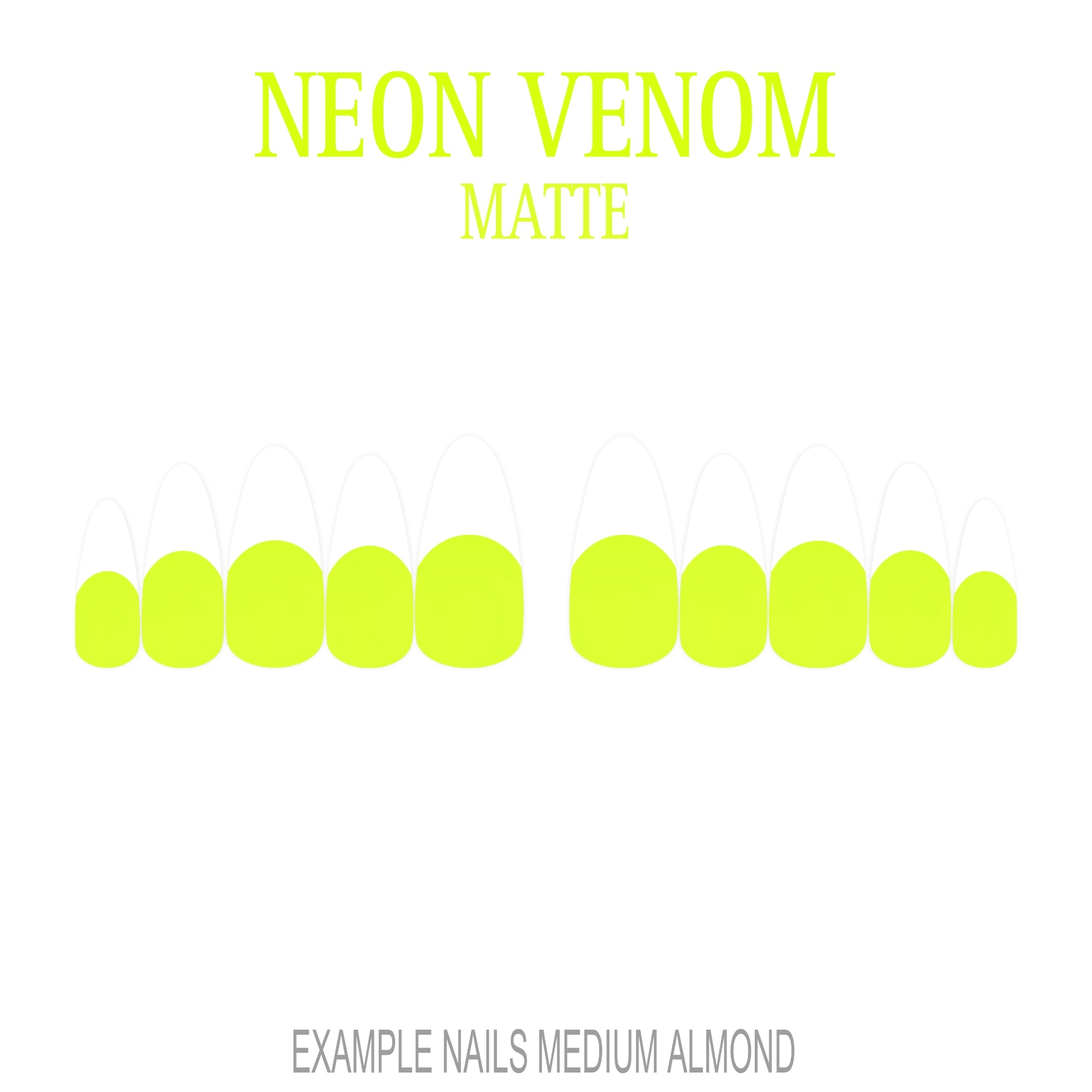 Neon Venom neon green French tip nails