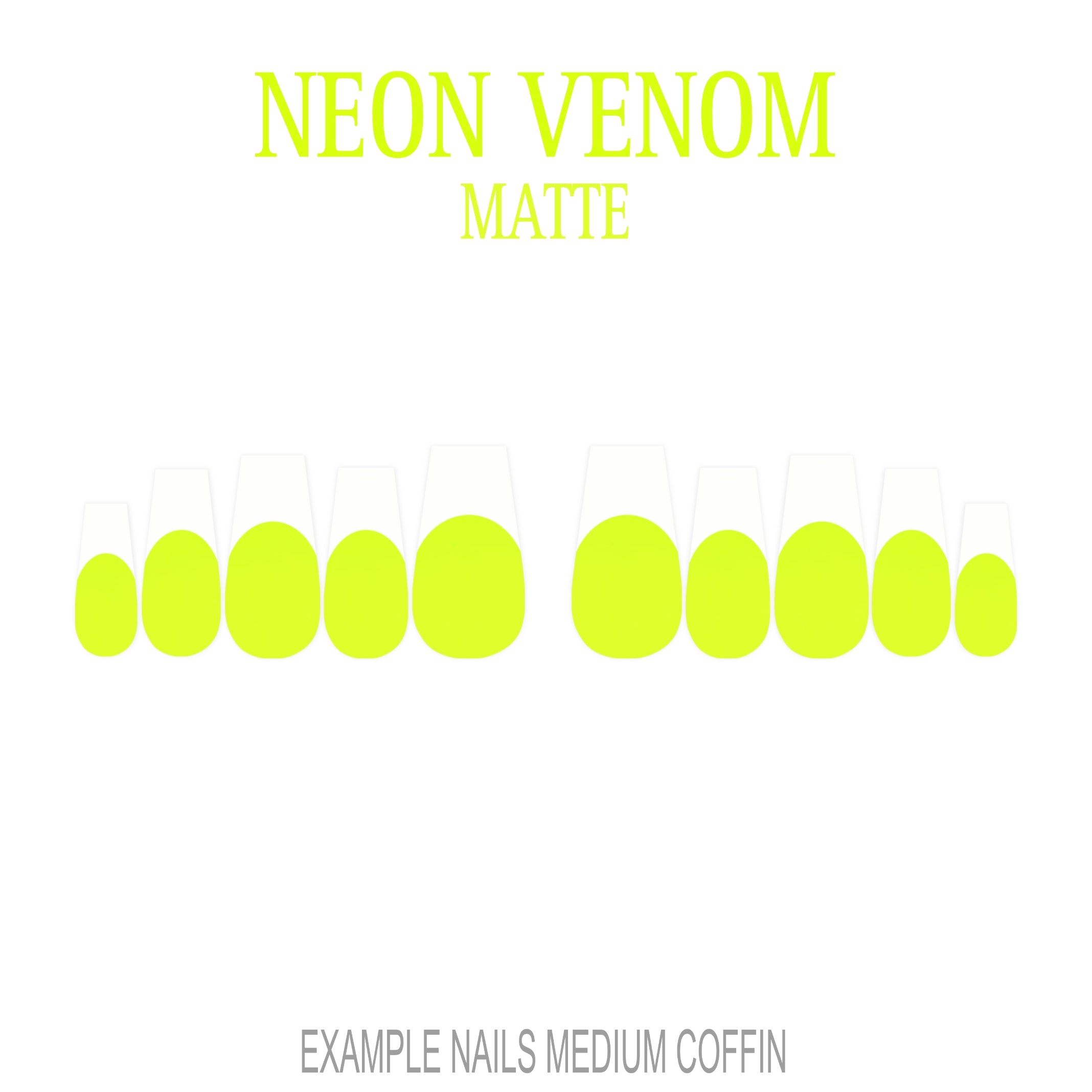 Neon Venom neon green French tip nails