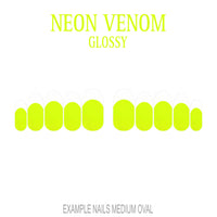 Neon Venom neon green French tip nails