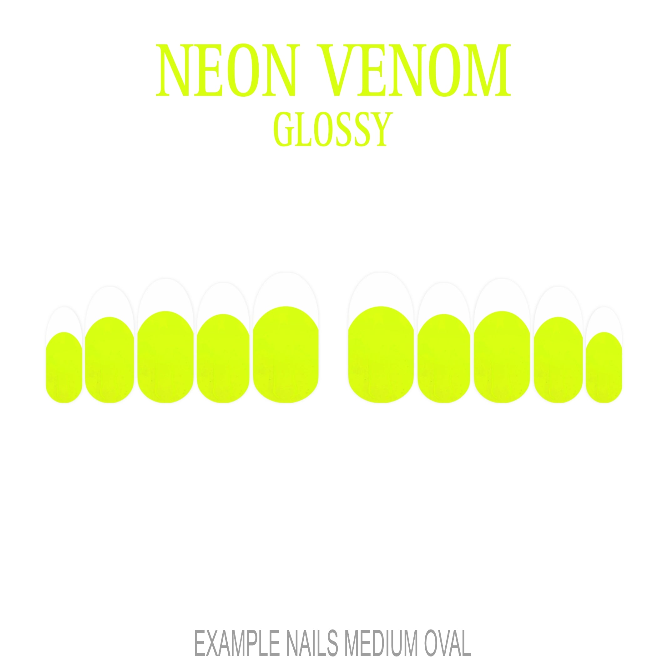 Neon Venom neon green French tip nails