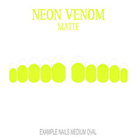 Neon Venom neon green French tip nails