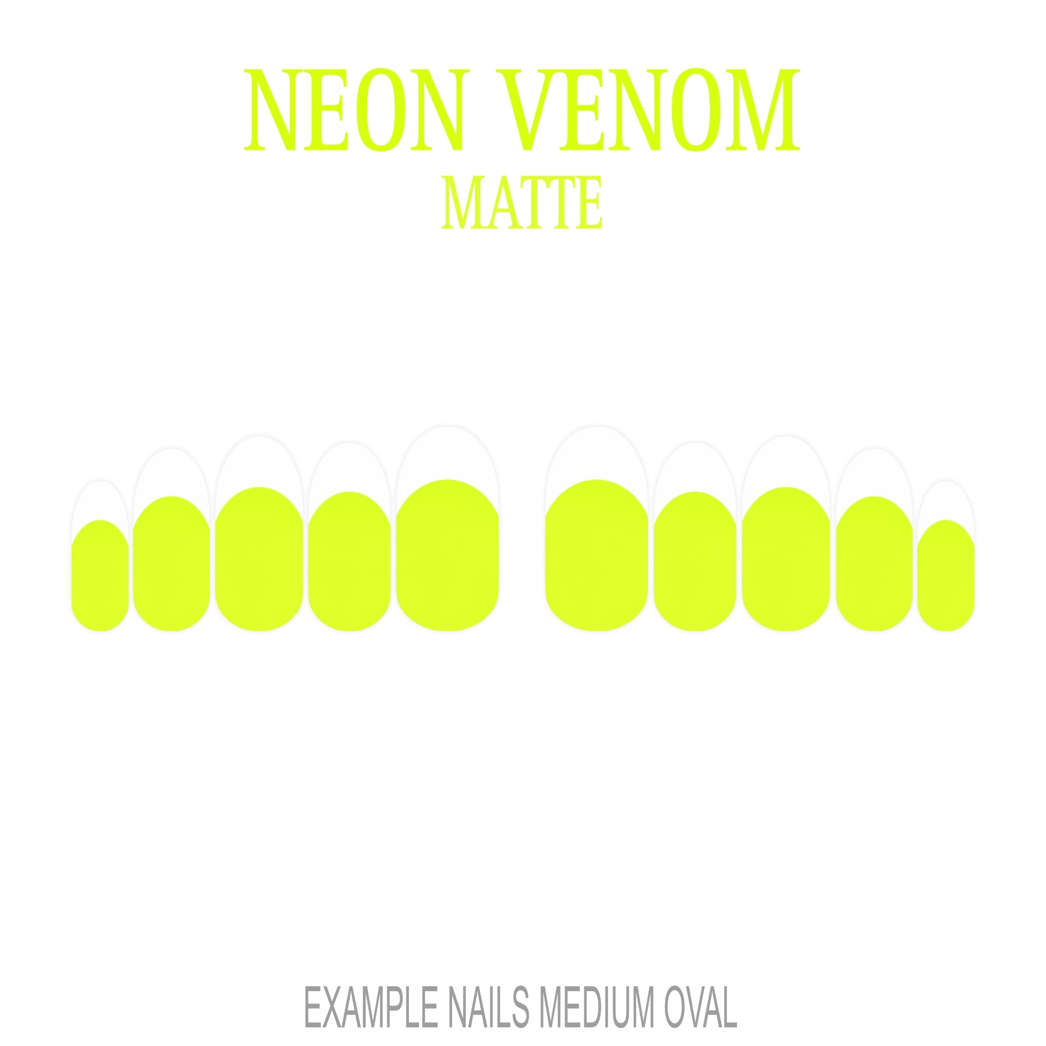Neon Venom neon green French tip nails