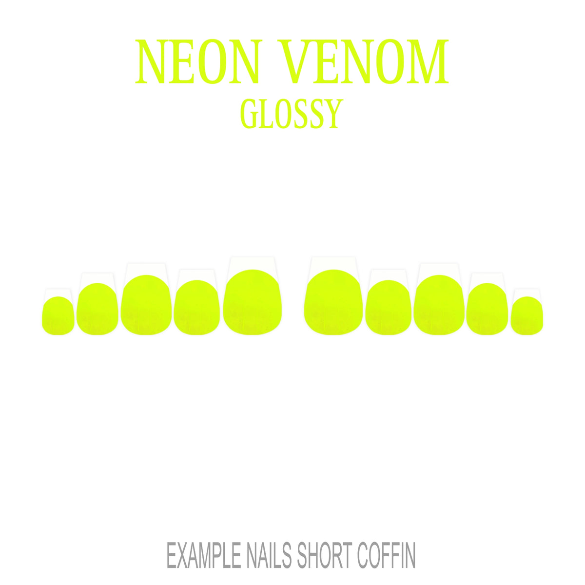 Neon Venom neon green French tip nails