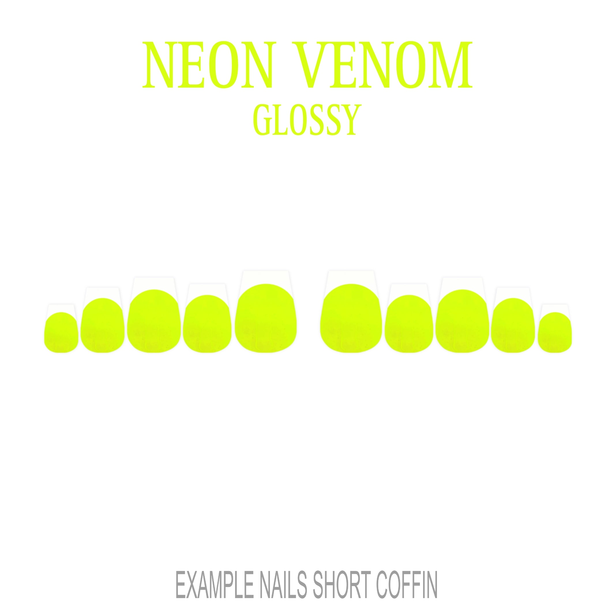 Neon Venom neon green French tip nails