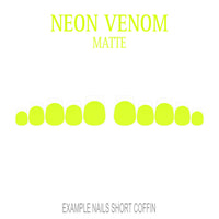 Neon Venom neon green French tip nails