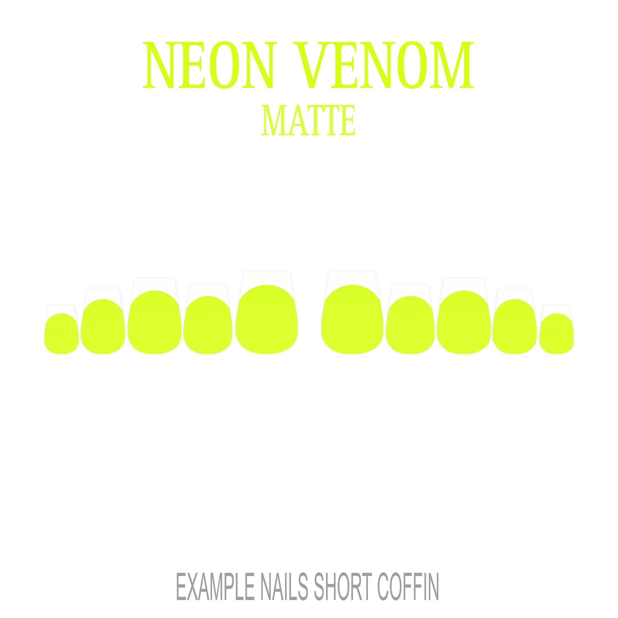 Neon Venom neon green French tip nails