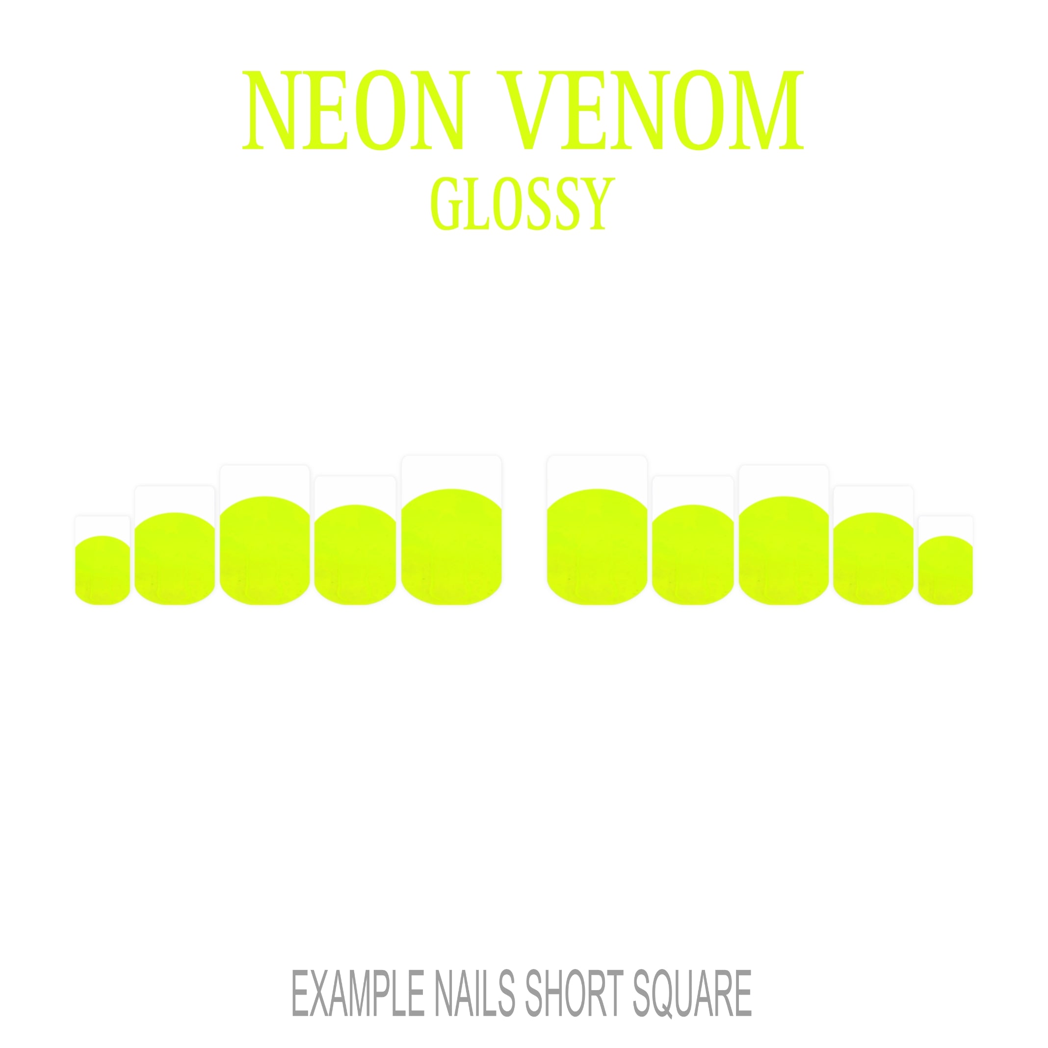 Neon Venom neon green French tip nails