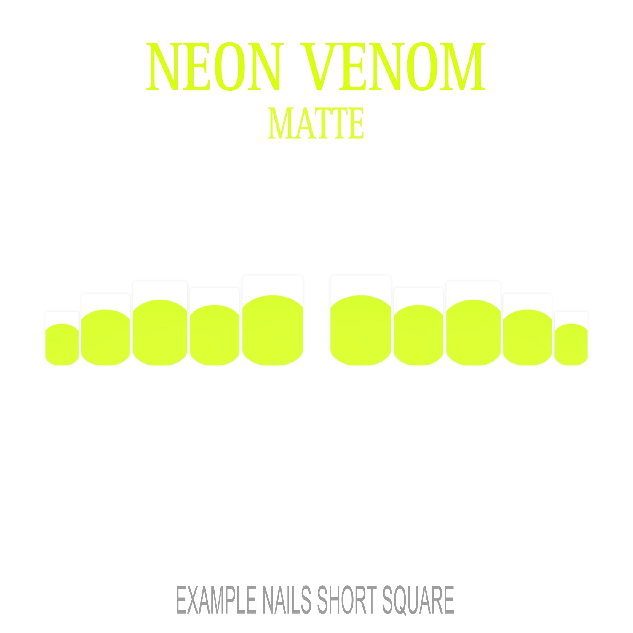 Neon Venom neon green French tip nails