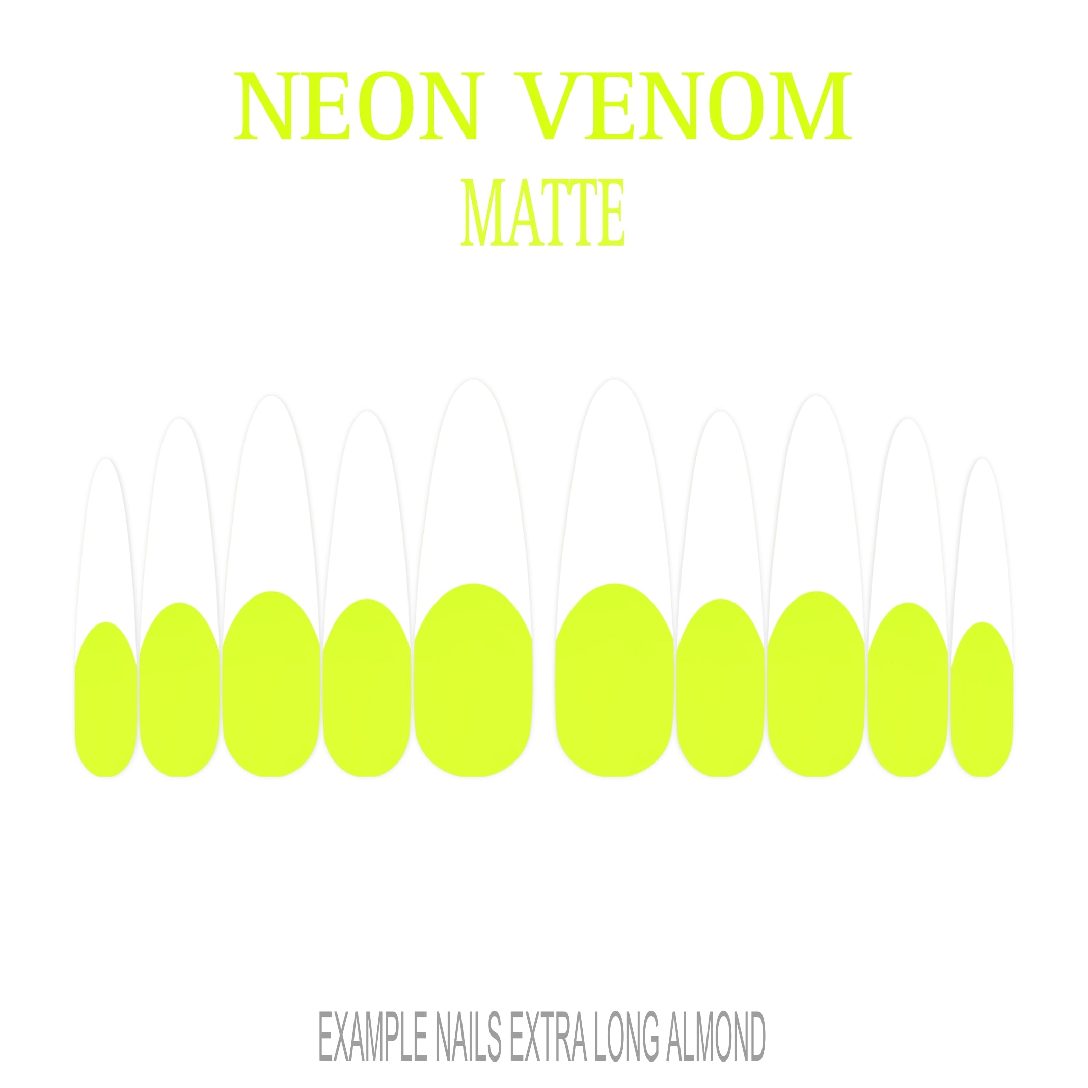 Neon Venom neon green French tip nails