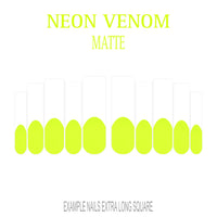 Neon Venom neon green French tip nails