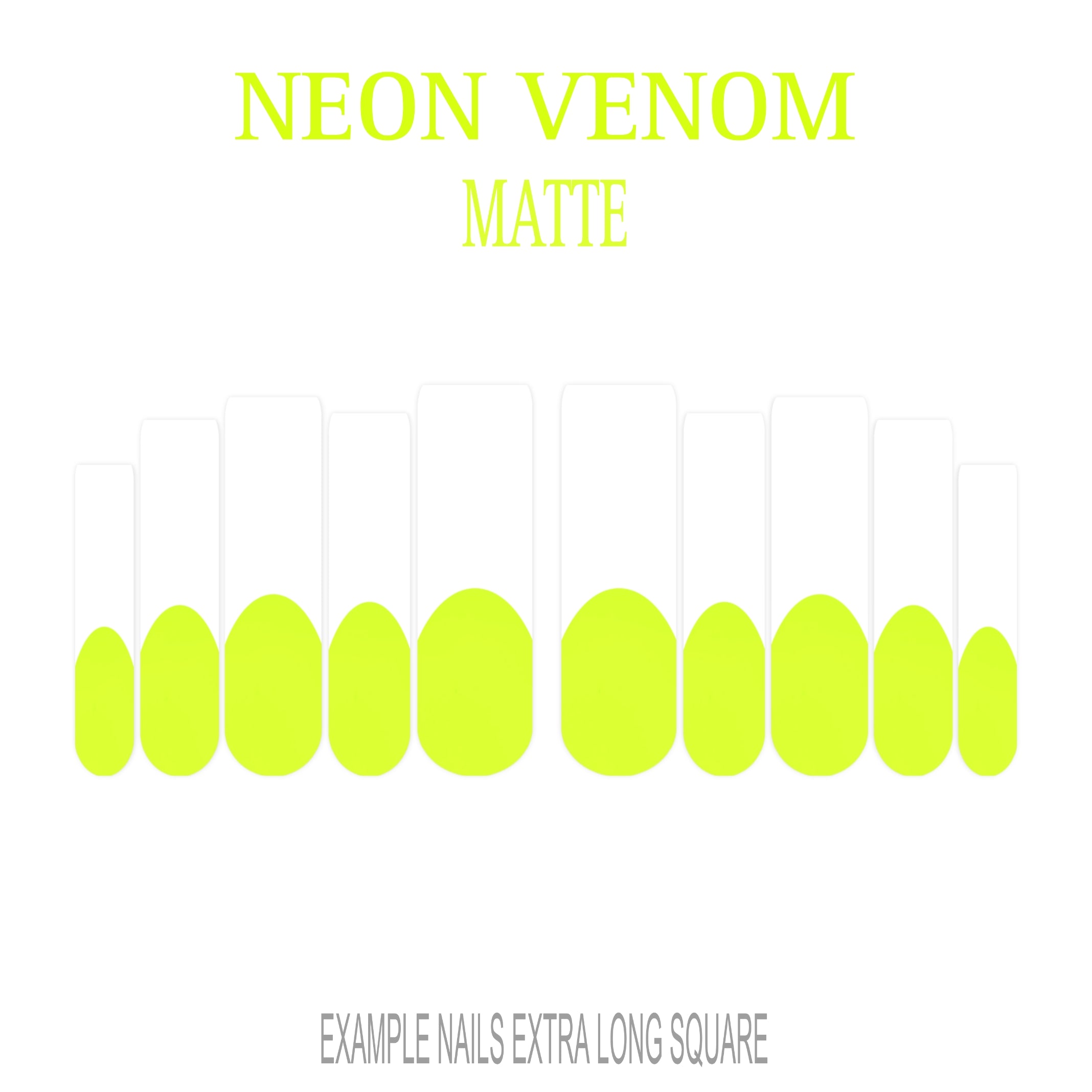 Neon Venom neon green French tip nails