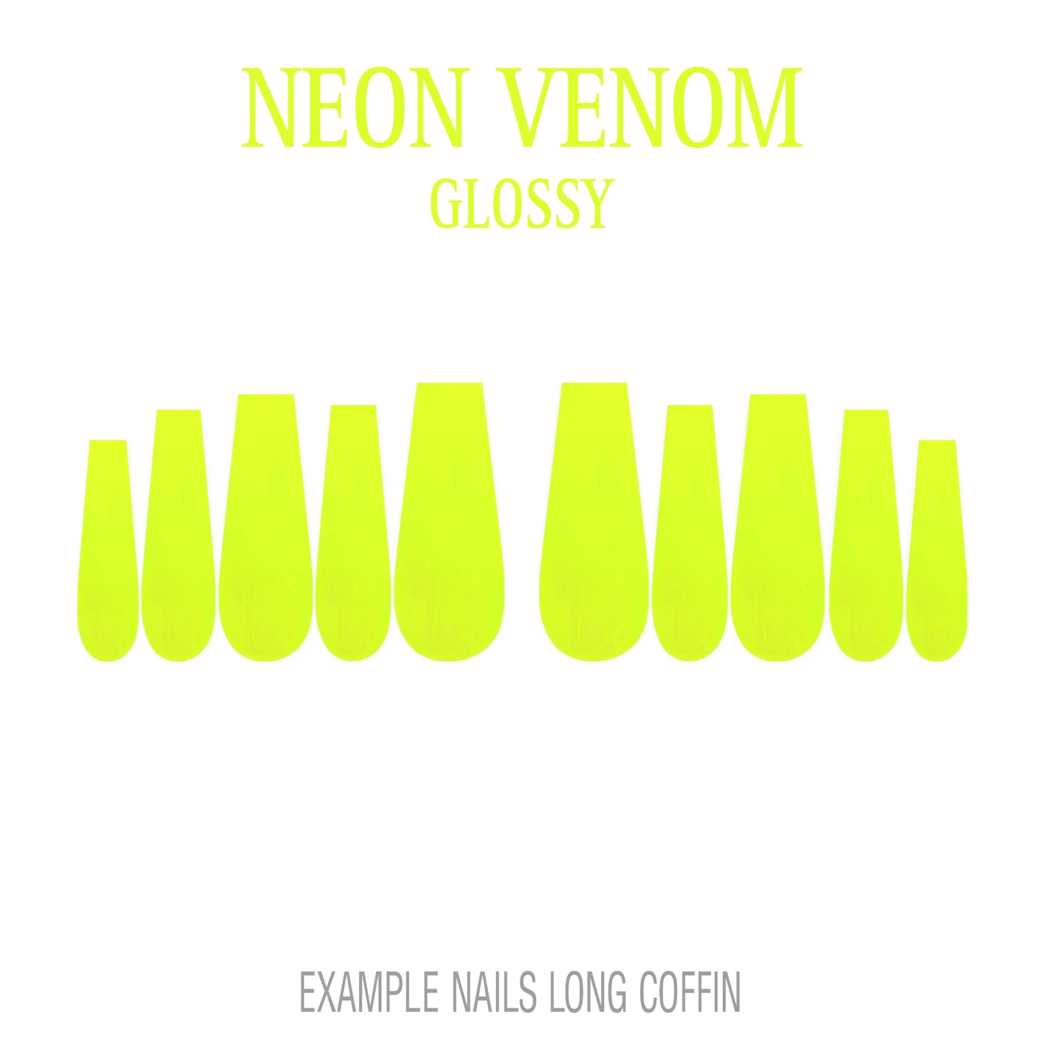 Neon Venom neon green press-on nails