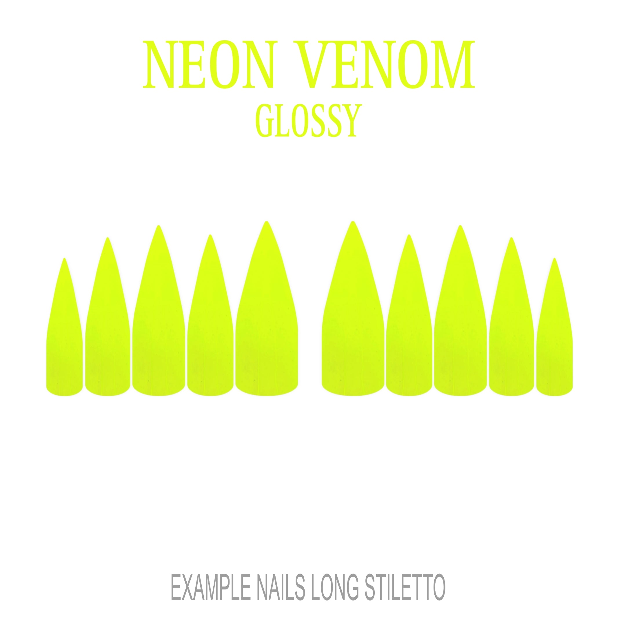Neon Venom neon green press-on nails