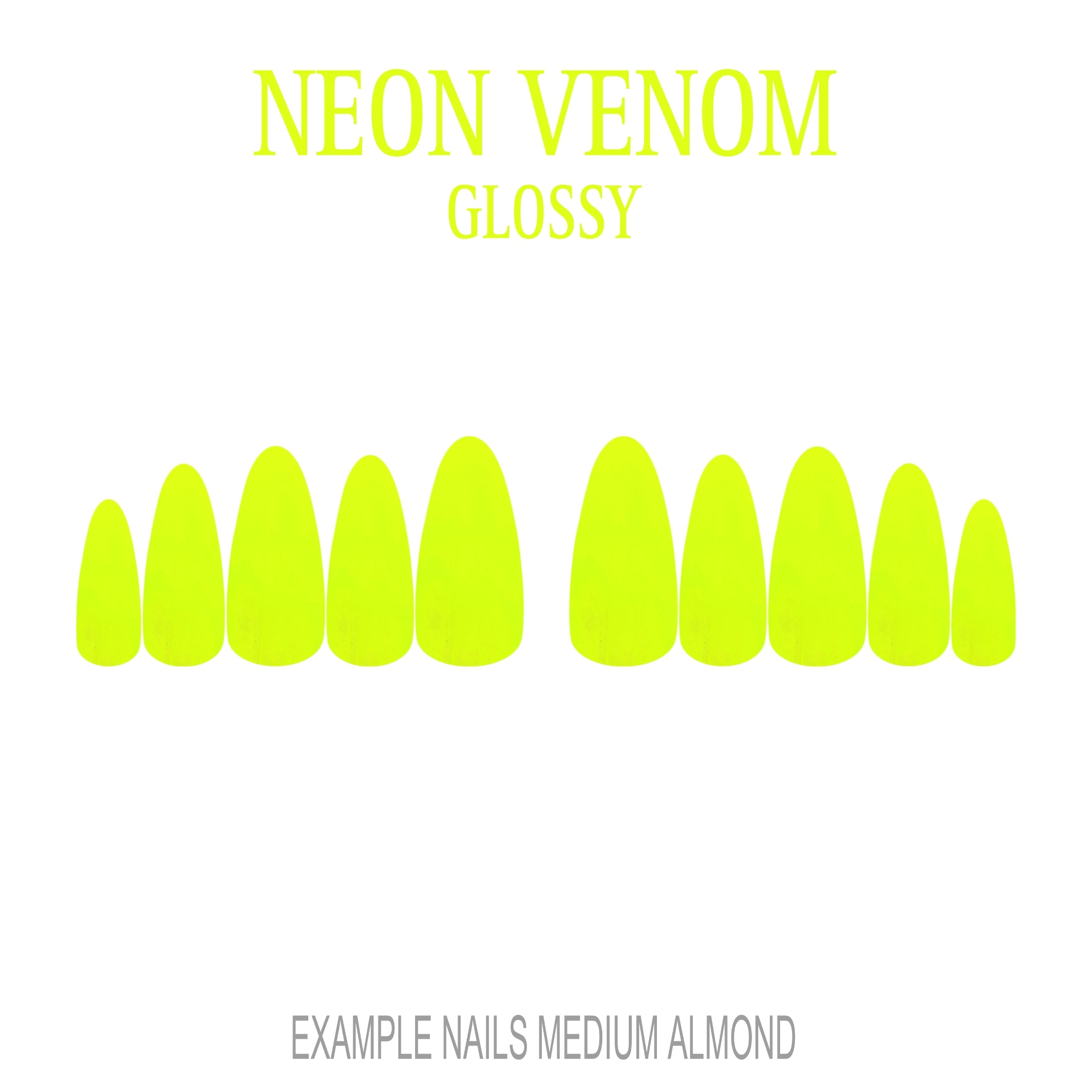 Neon Venom neon green press-on nails