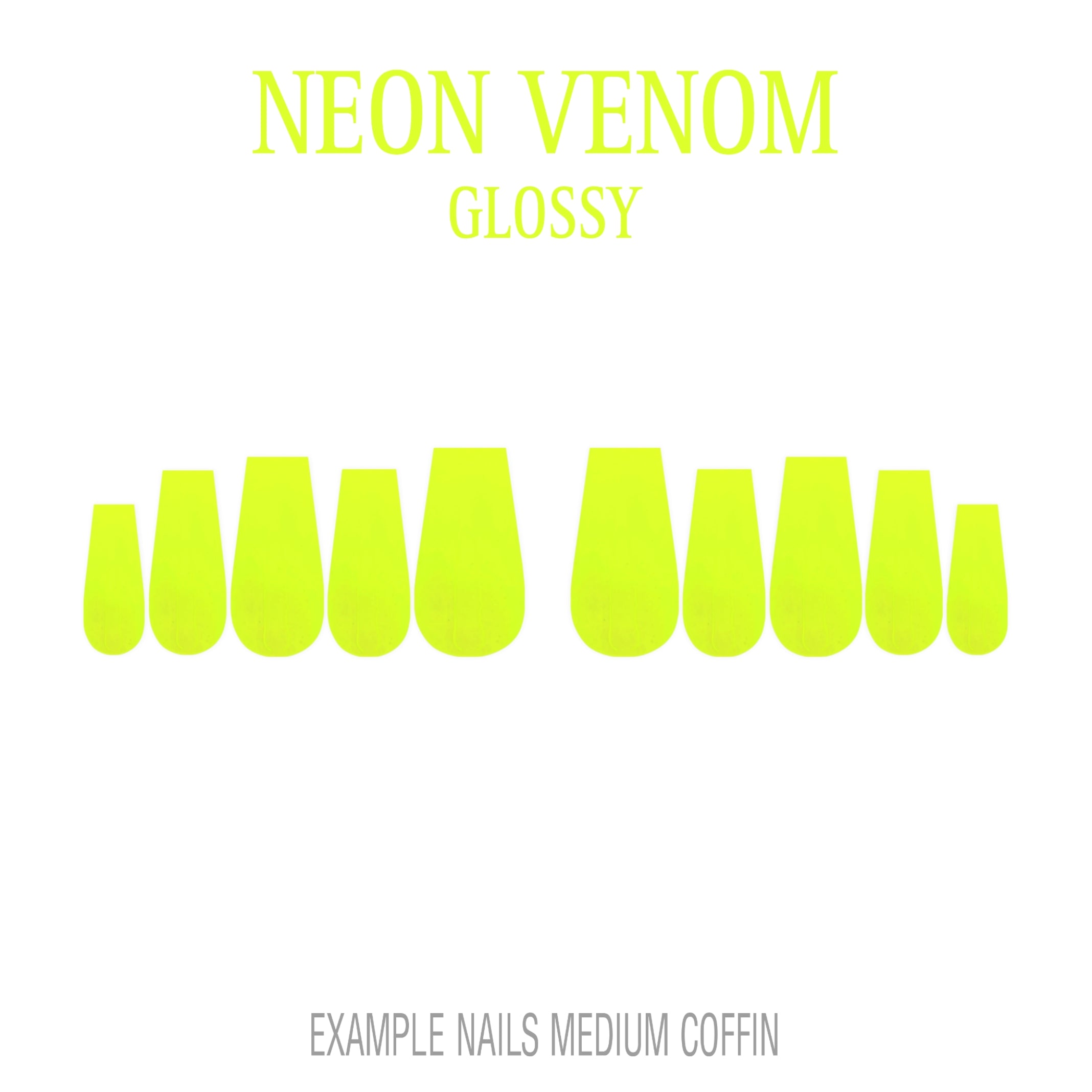 Neon Venom neon green press-on nails