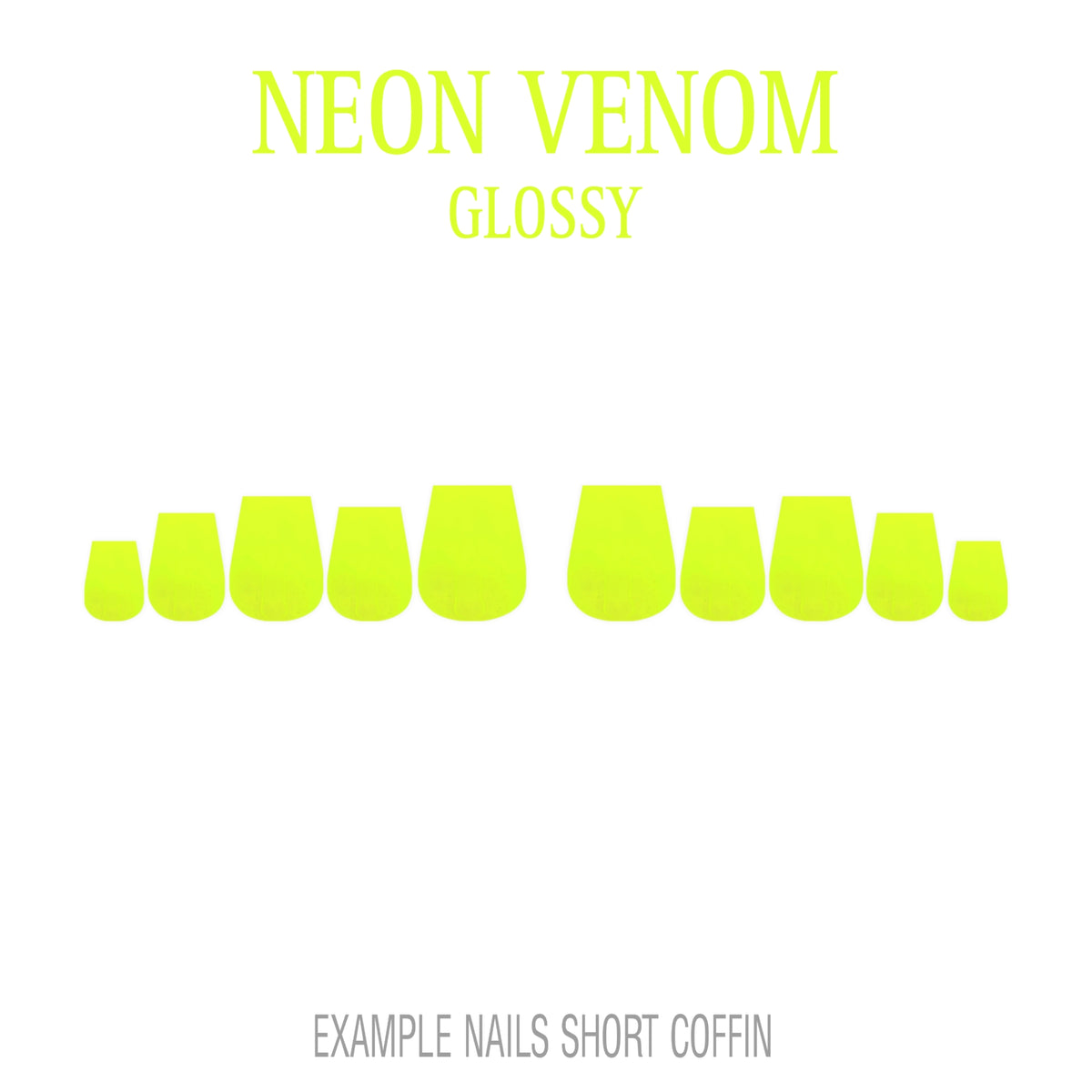 Neon Venom neon green press-on nails