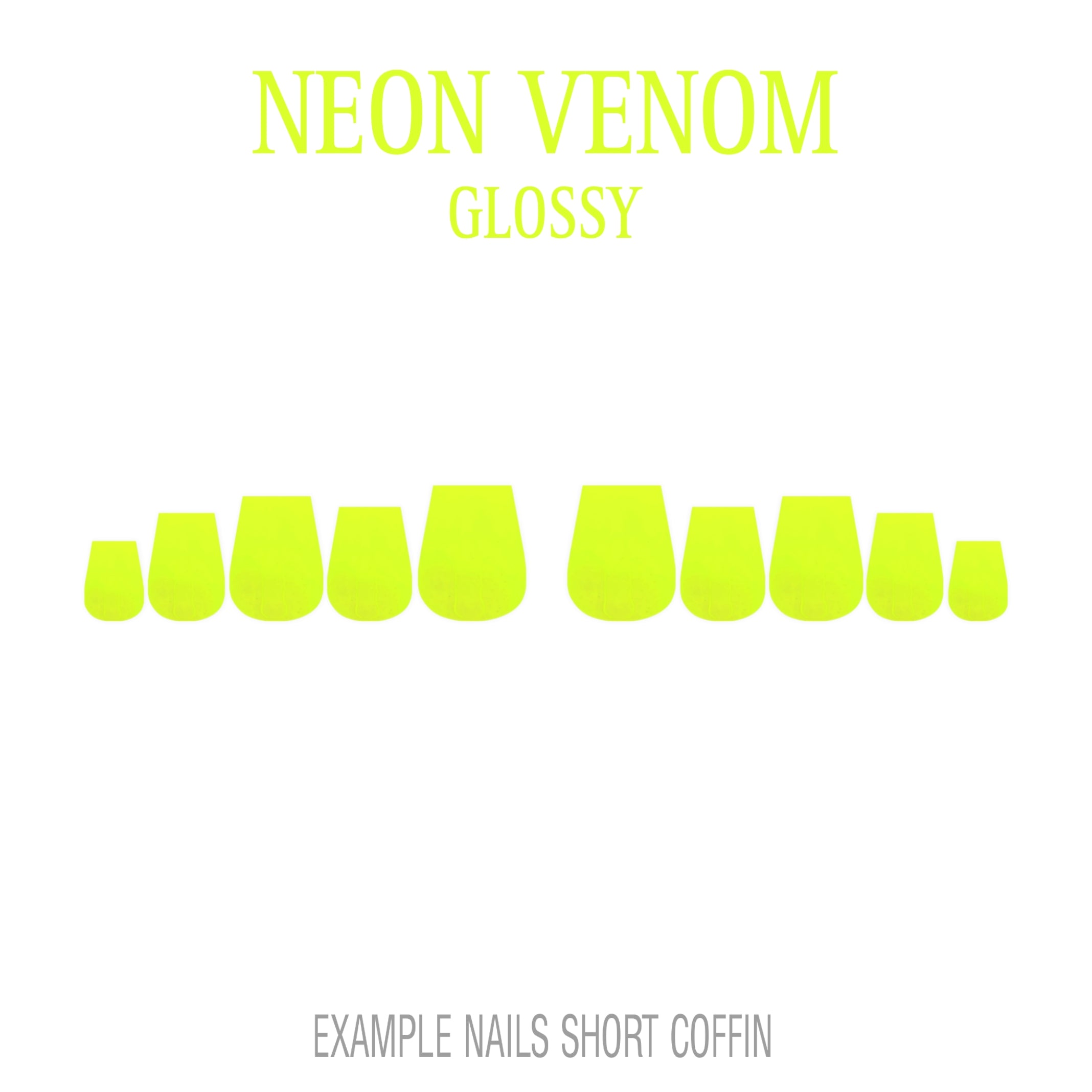 Neon Venom neon green press-on nails