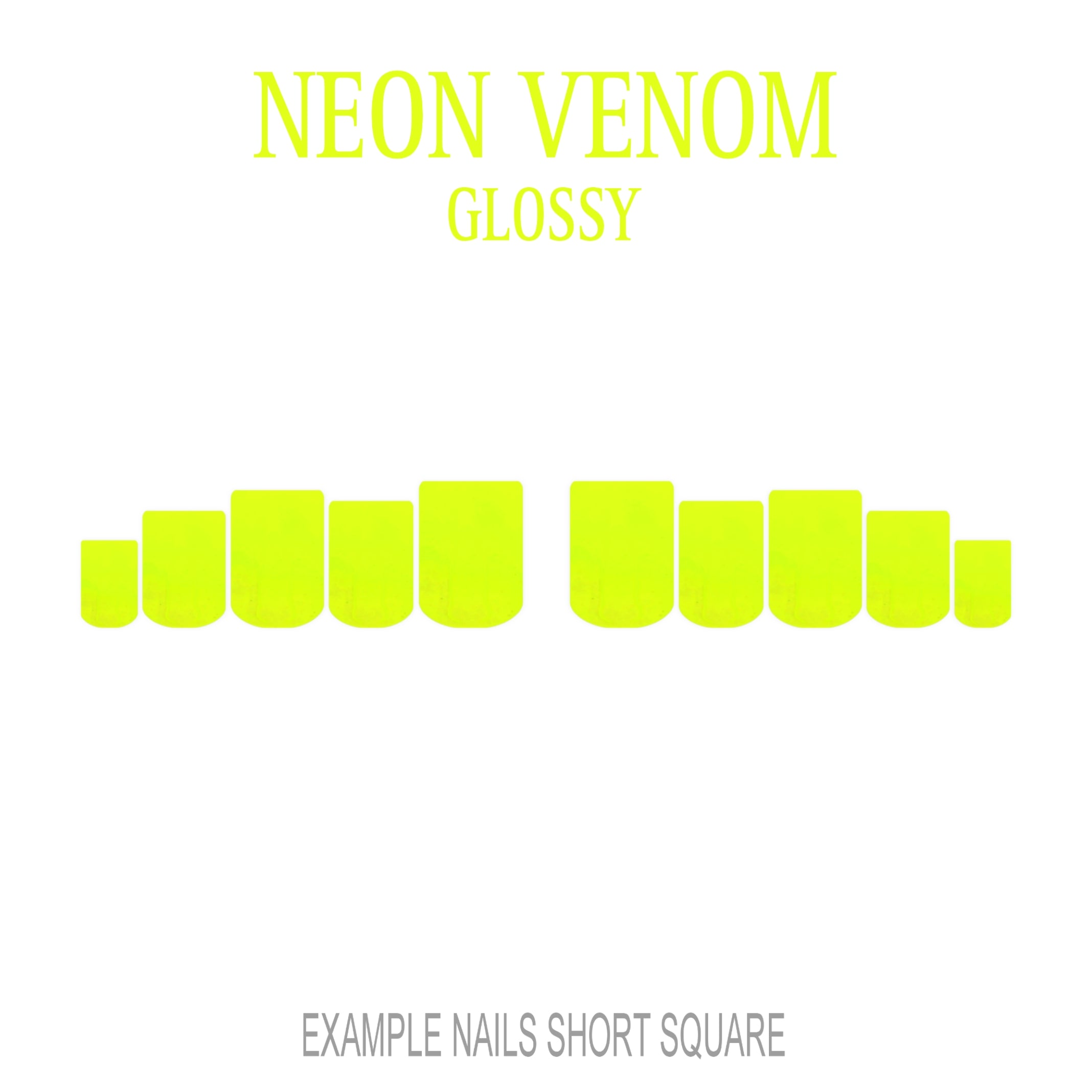 Neon Venom neon green press-on nails