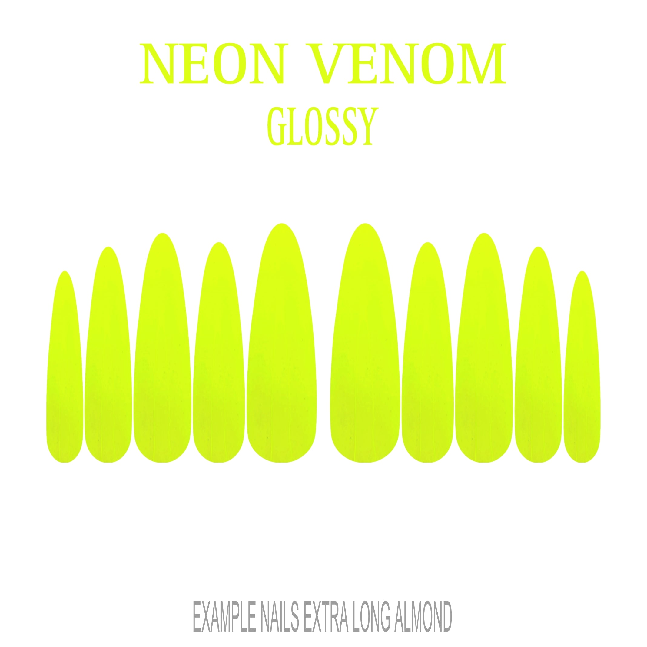 Neon Venom neon green press-on nails