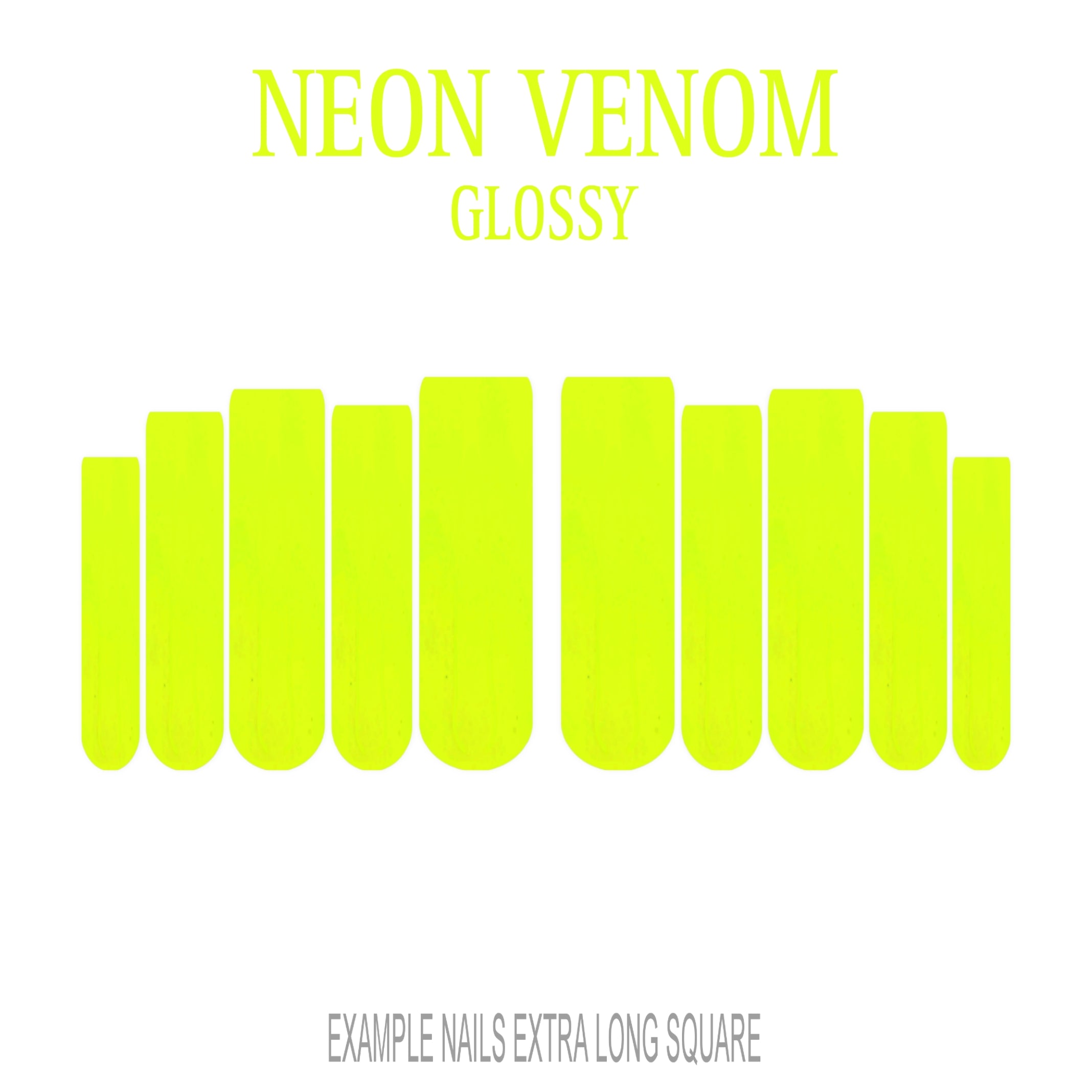 Neon Venom neon green press-on nails