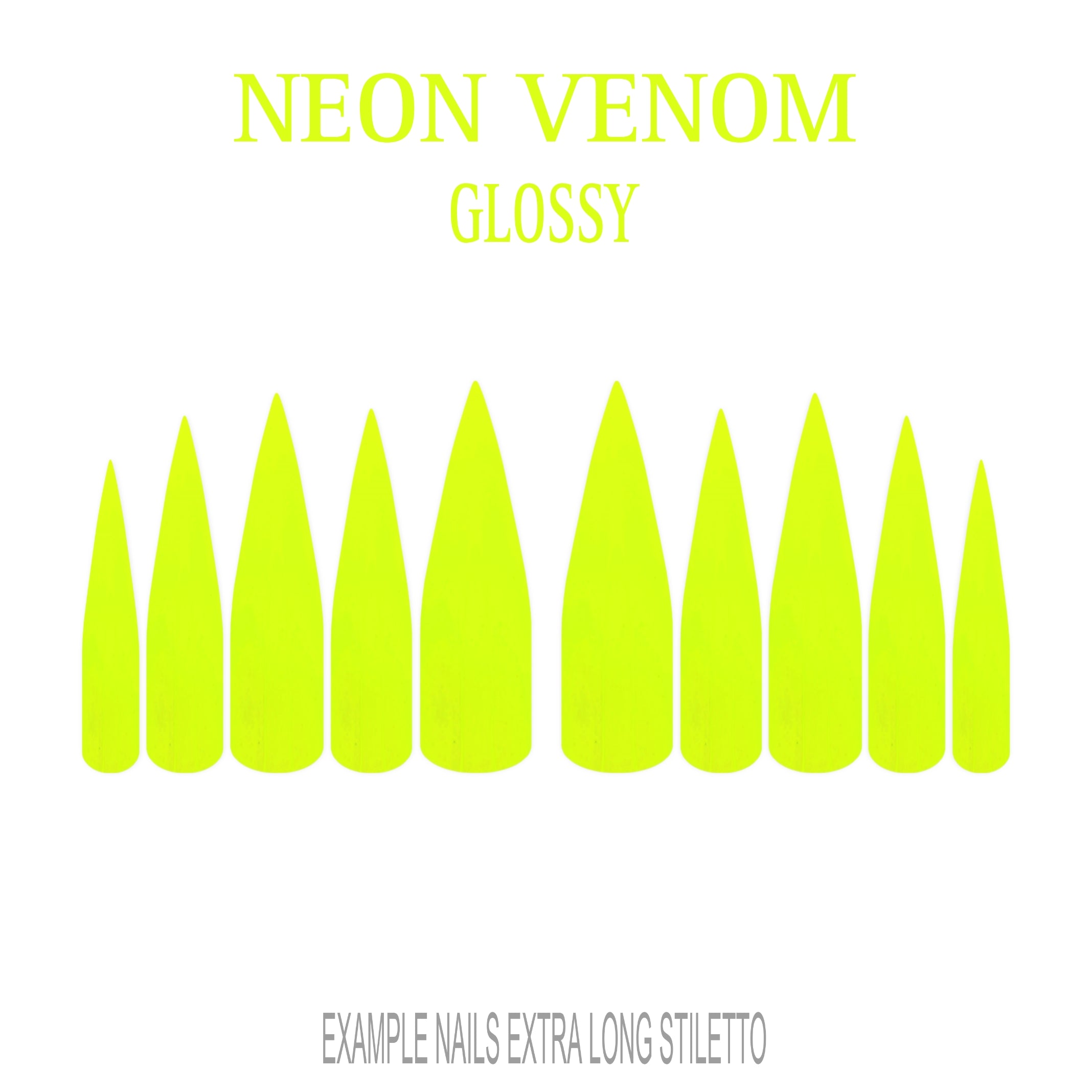 Neon Venom neon green press-on nails