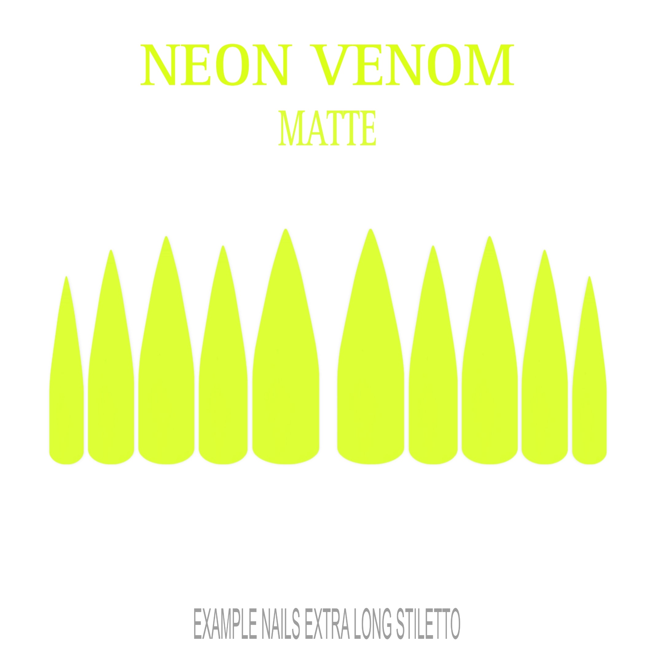 Neon Venom neon green press-on nails
