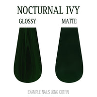 Nocturnal Ivy dark green press-on nails