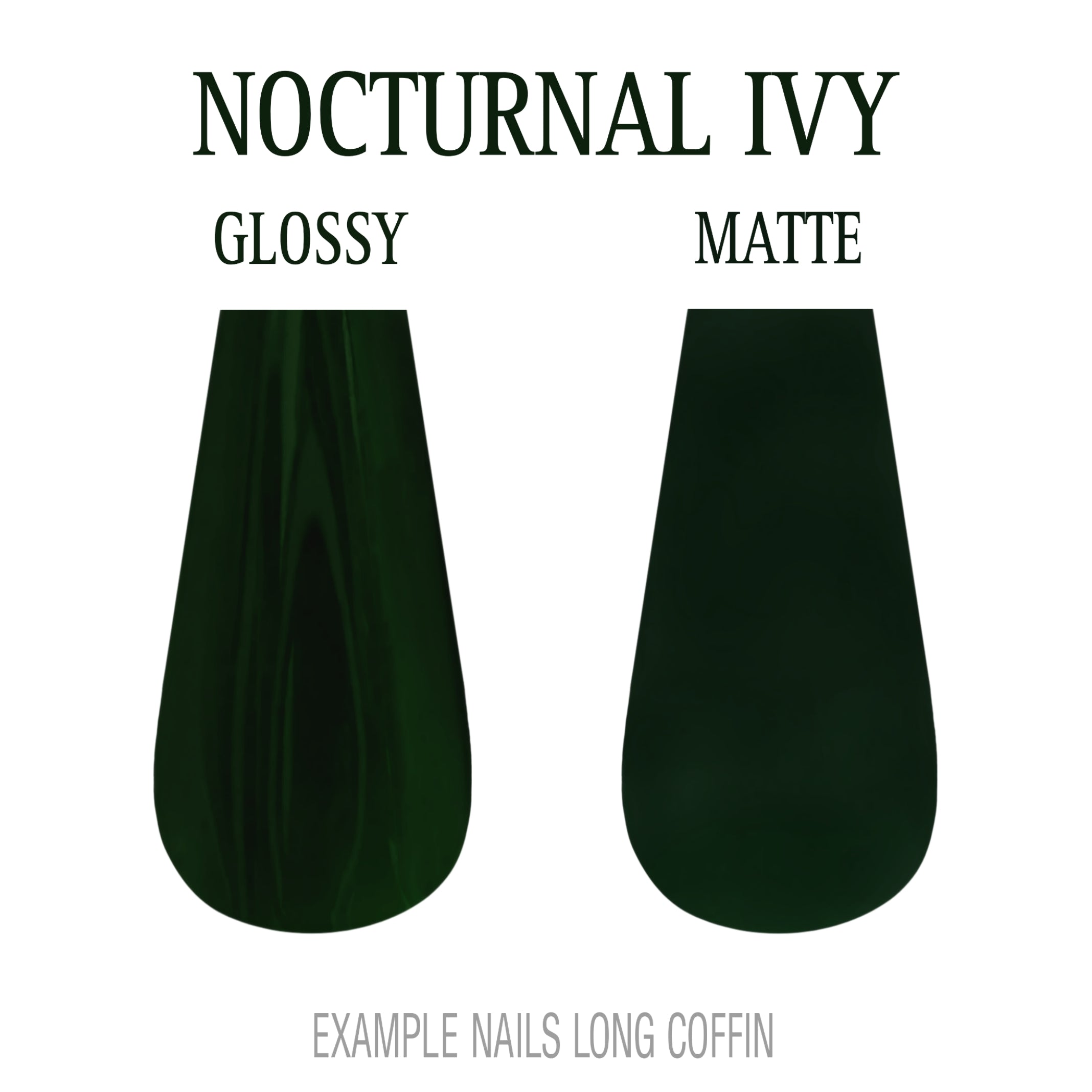 Nocturnal Ivy dark green press-on nails