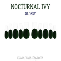Nocturnal Ivy dark green French tip nails