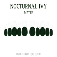 Nocturnal Ivy dark green French tip nails