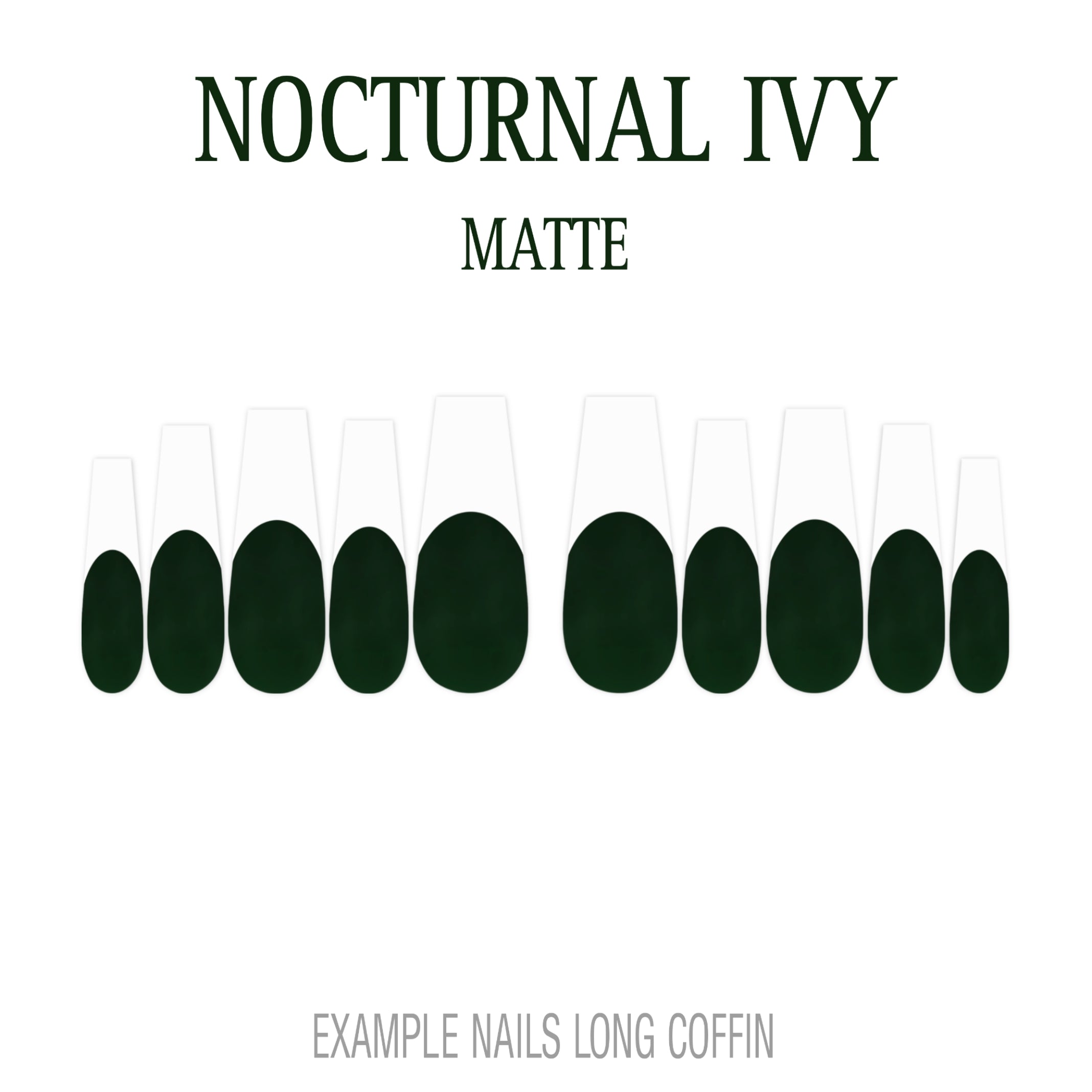 Nocturnal Ivy dark green French tip nails