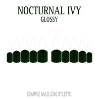 Nocturnal Ivy dark green French tip nails