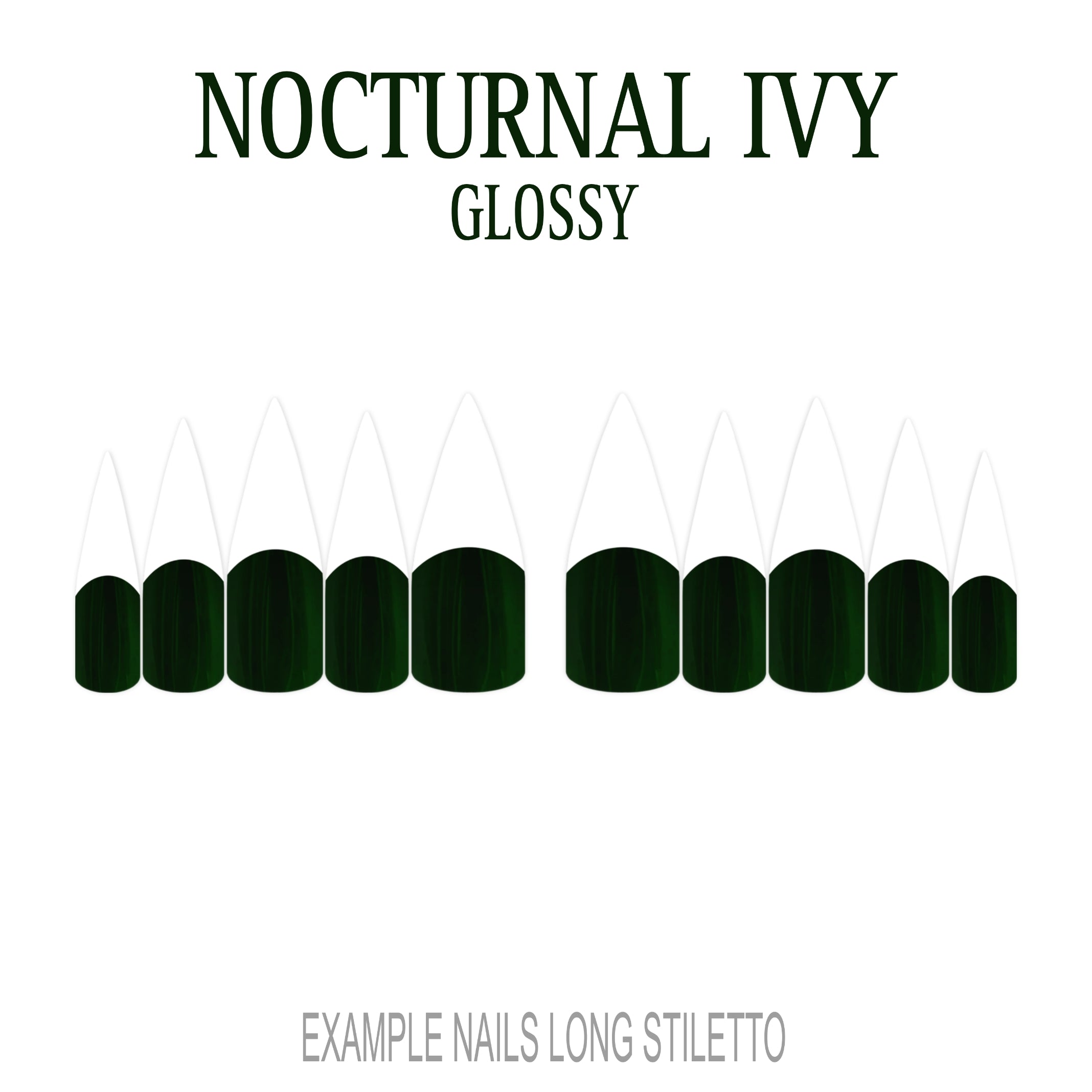 Nocturnal Ivy dark green French tip nails