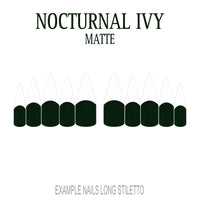 Nocturnal Ivy dark green French tip nails