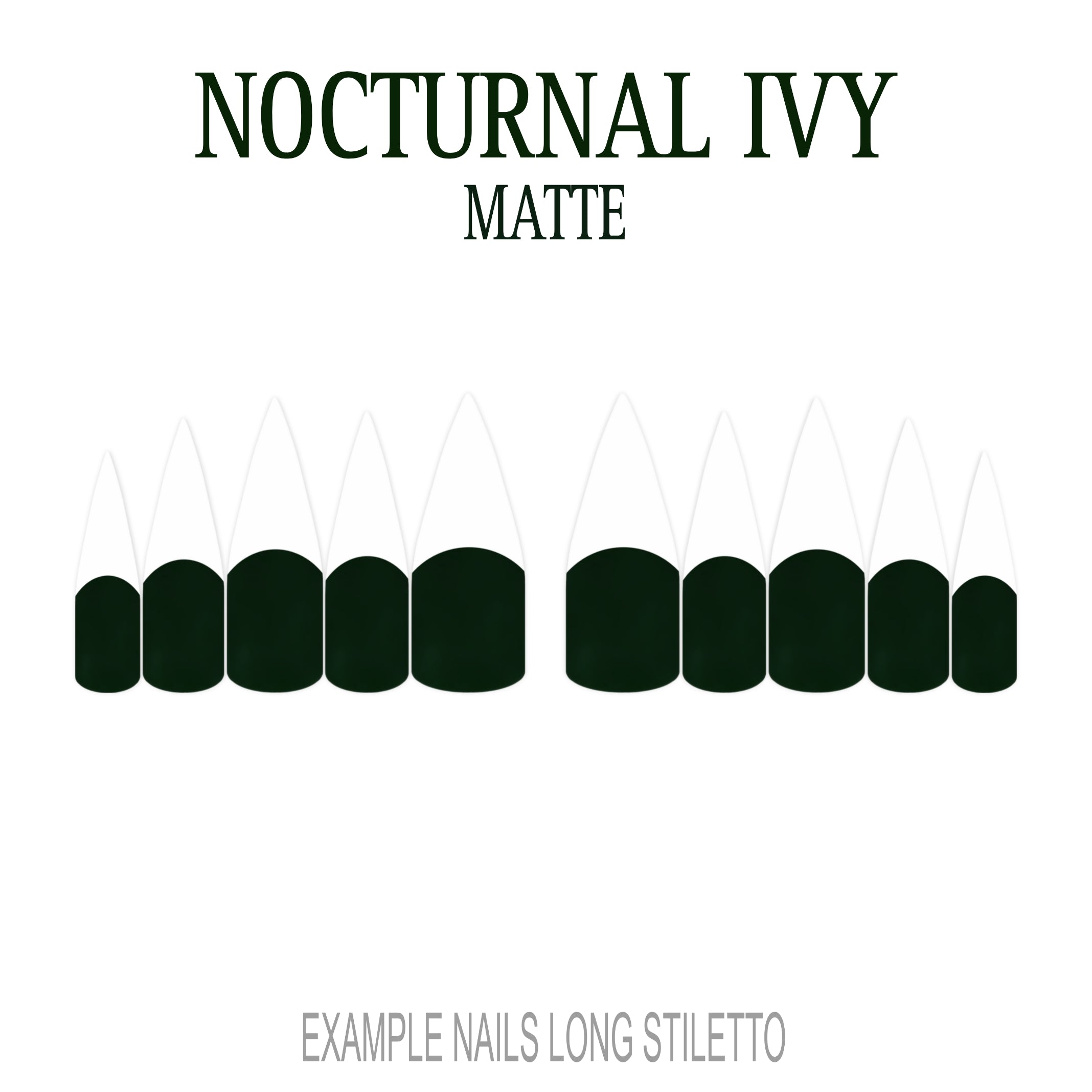 Nocturnal Ivy dark green French tip nails