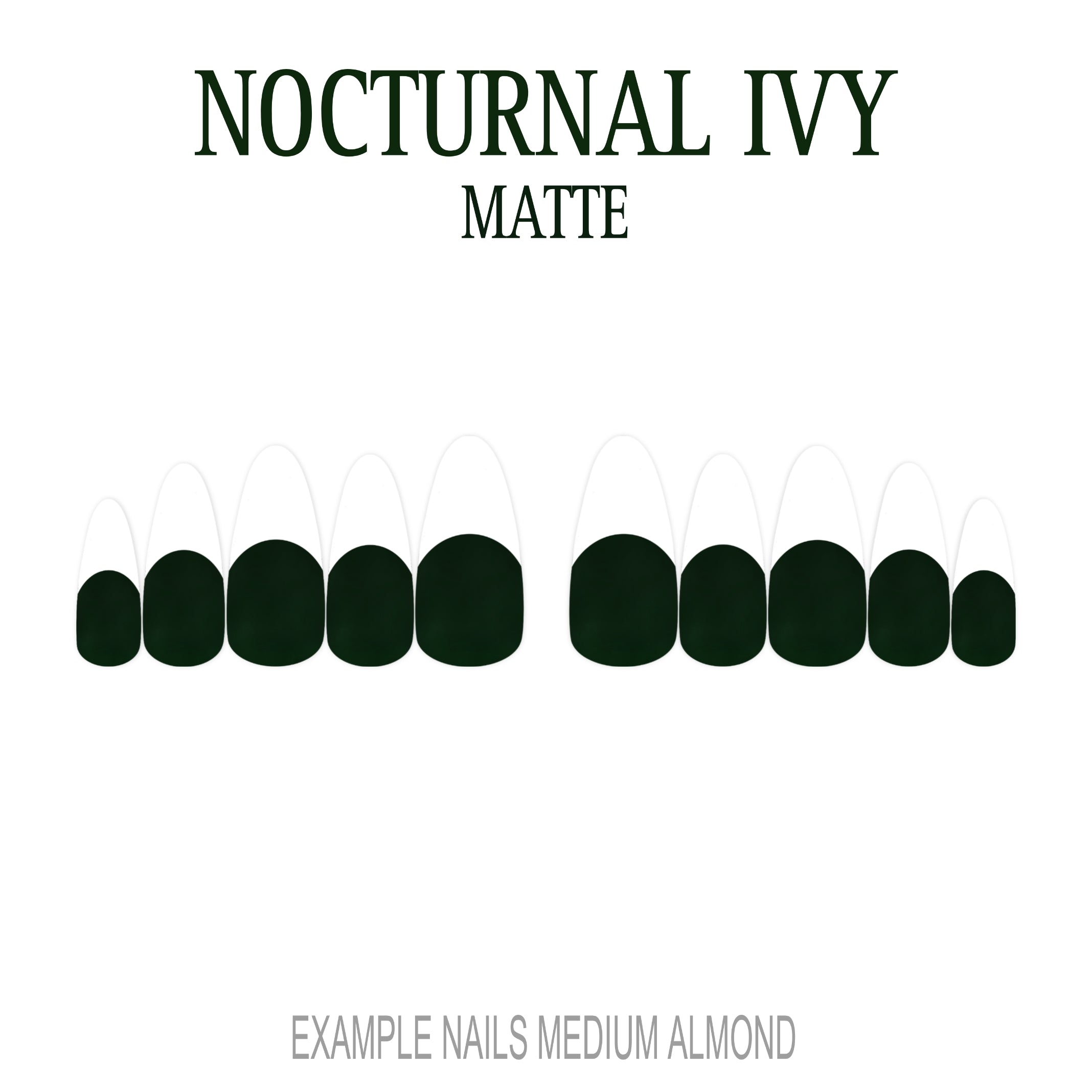 Nocturnal Ivy dark green French tip nails