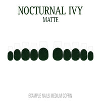 Nocturnal Ivy dark green French tip nails