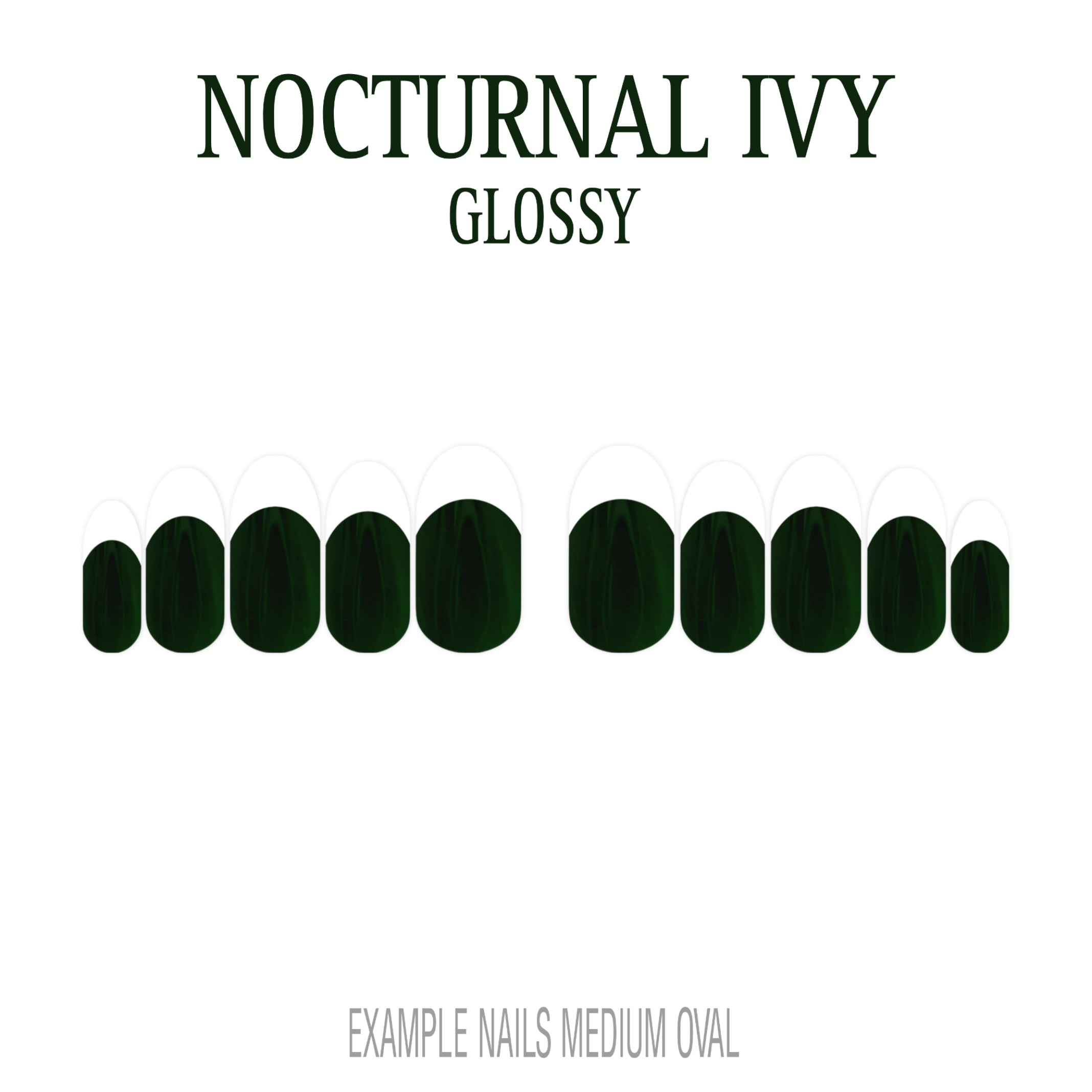 Nocturnal Ivy dark green French tip nails