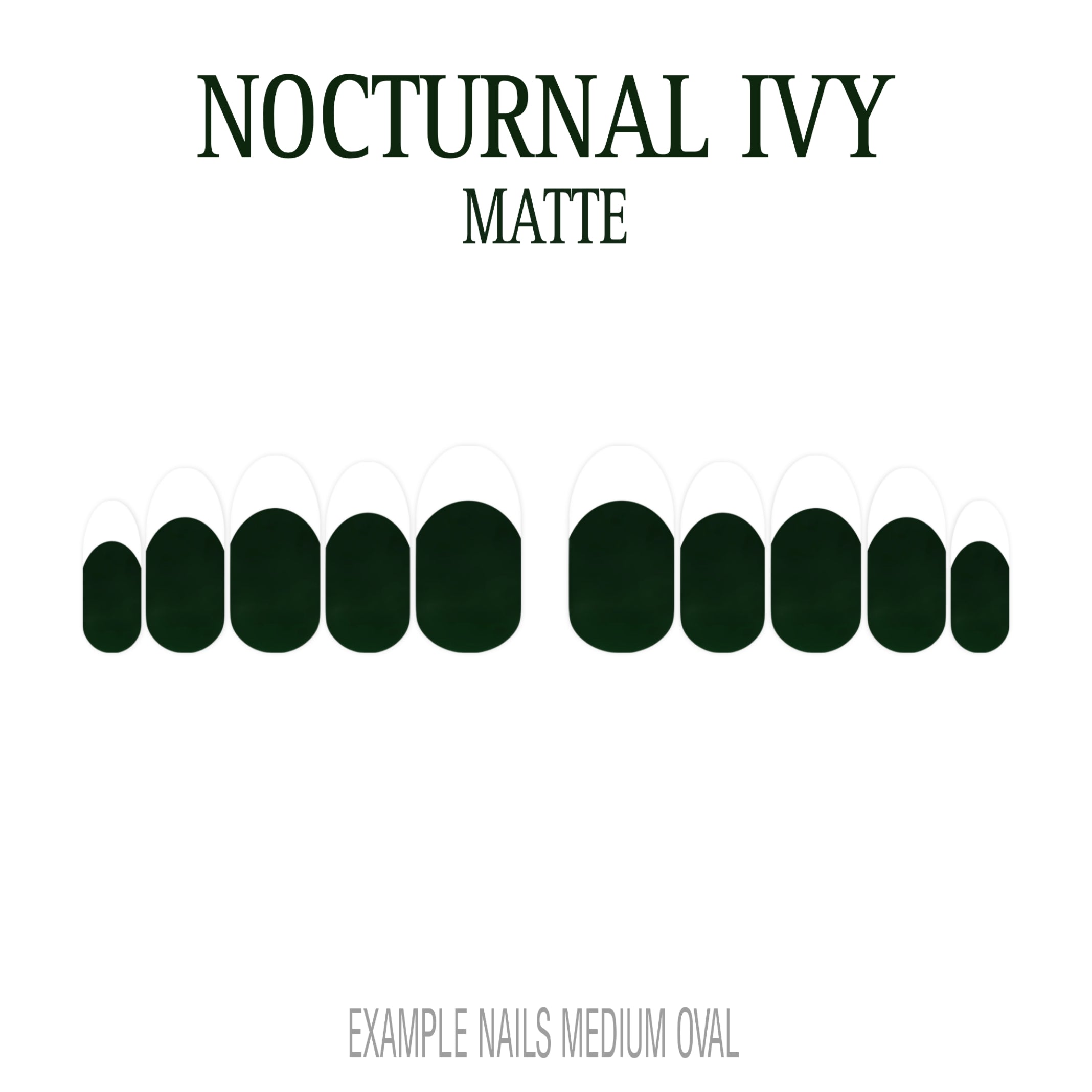 Nocturnal Ivy dark green French tip nails