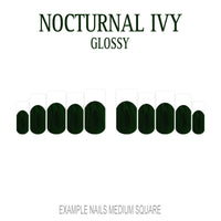 Nocturnal Ivy dark green French tip nails