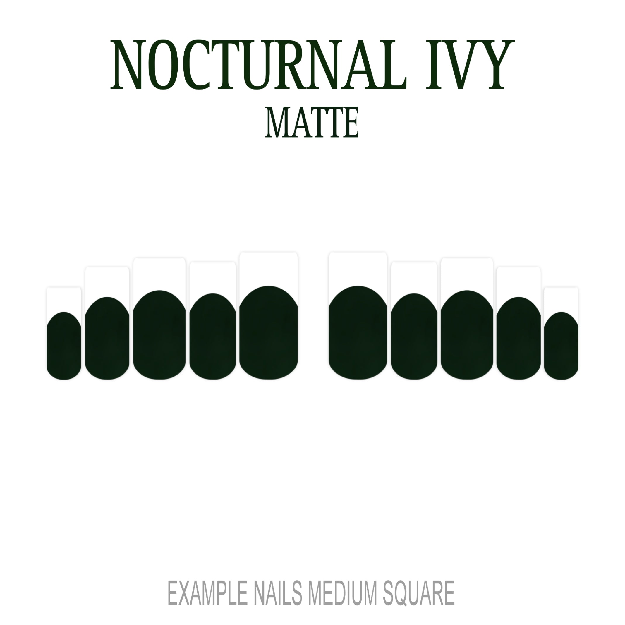 Nocturnal Ivy dark green French tip nails