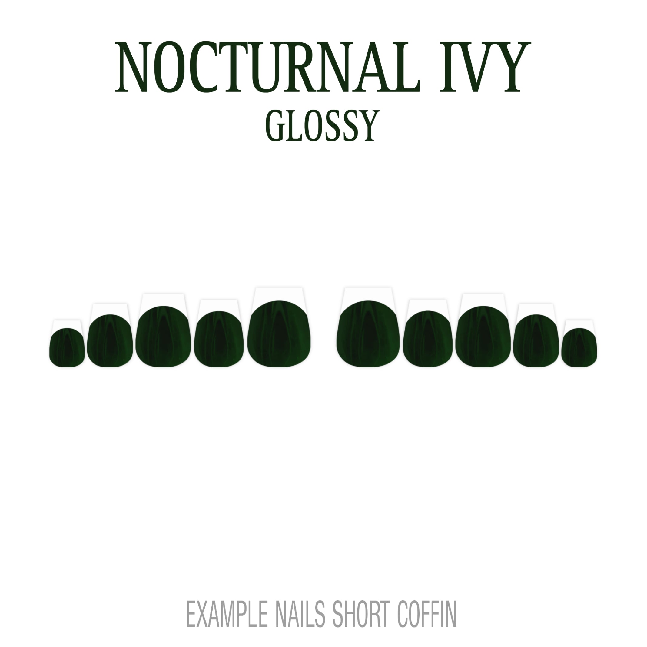 Nocturnal Ivy dark green French tip nails