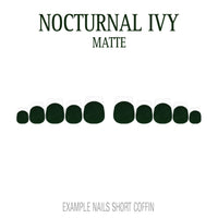 Nocturnal Ivy dark green French tip nails