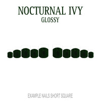 Nocturnal Ivy dark green French tip nails