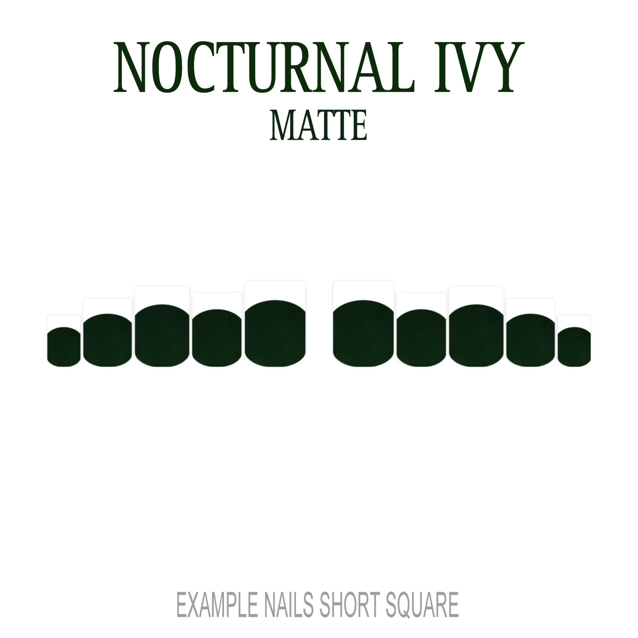 Nocturnal Ivy dark green French tip nails