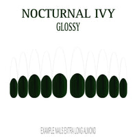 Nocturnal Ivy dark green French tip nails
